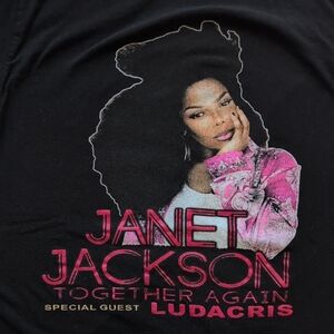 Janet Jackson Black Graphic Tour Tee